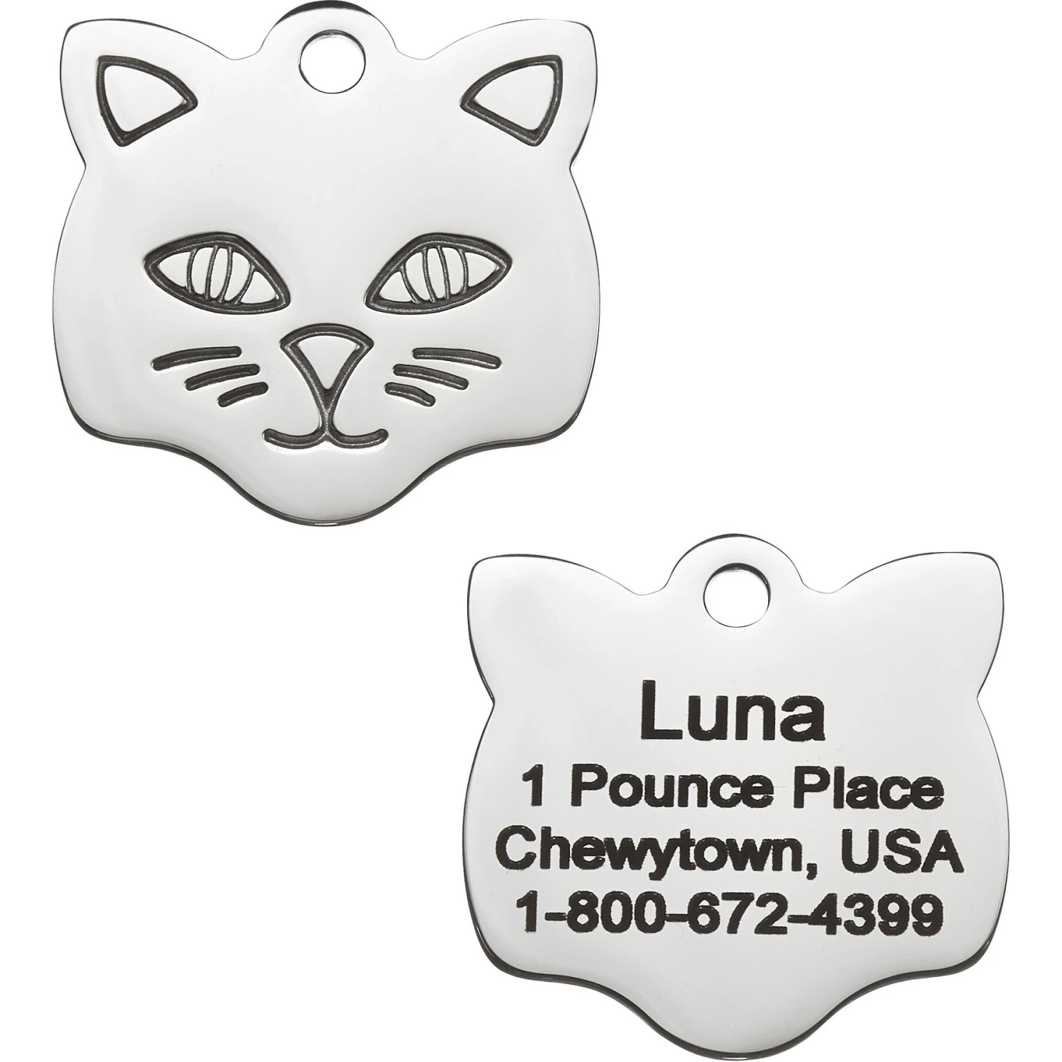 Frisco Stainless Steel Personalized Cat ID Tag, Cat 3 Frisco Stainless Steel Personalized Cat ID Tag, Cat