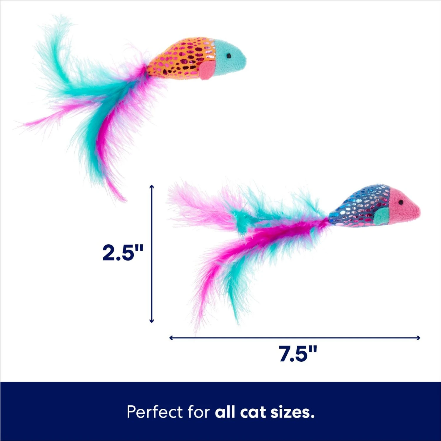 Frisco Sparkle Fish Plush Cat Toy With Catnip 4 Frisco Sparkle Fish Plush Cat Toy With Catnip - Image 2