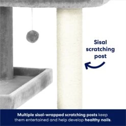 Frisco 42-in Heavy Duty Faux Fur Cat Tree & Condo -Frisco 169398 PT3. AC SS1800 V1667228362
