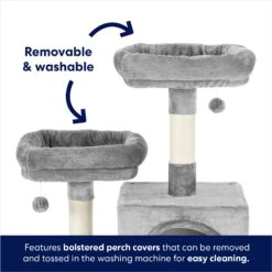 Frisco 61-in Faux Fur Cat Tree & Condo -Frisco 180395 PT2. AC SS1800 V1667228731