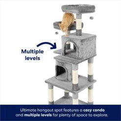 Frisco 61-in Faux Fur Cat Tree & Condo -Frisco 180395 PT3. AC SS1800 V1667227420