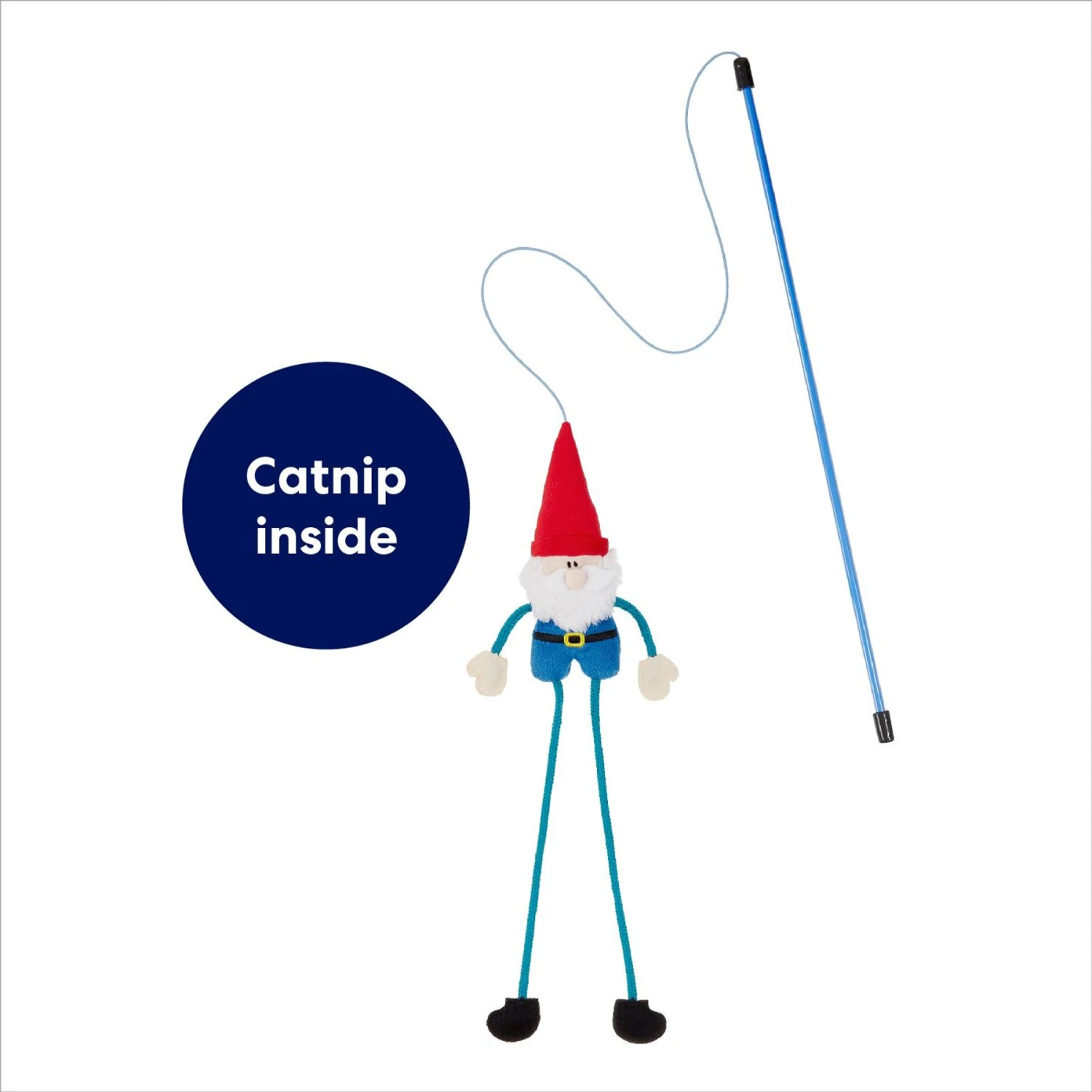 Frisco Gnome Teaser Wand Cat Toy With Catnip 5 Frisco Gnome Teaser Wand Cat Toy With Catnip - Image 3