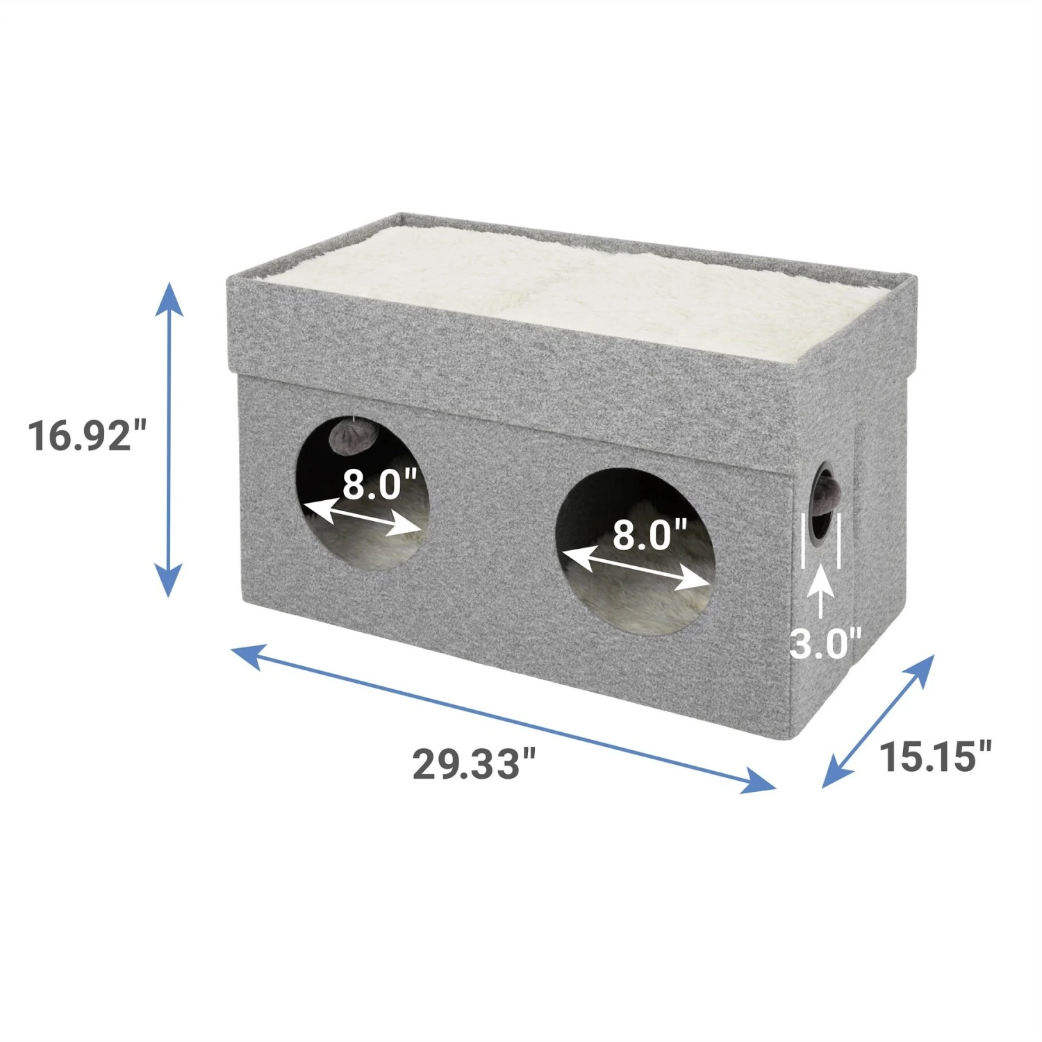 Frisco Double Cube Stackable And Collapsible Cat Condo 4 Frisco Double Cube Stackable And Collapsible Cat Condo - Image 2