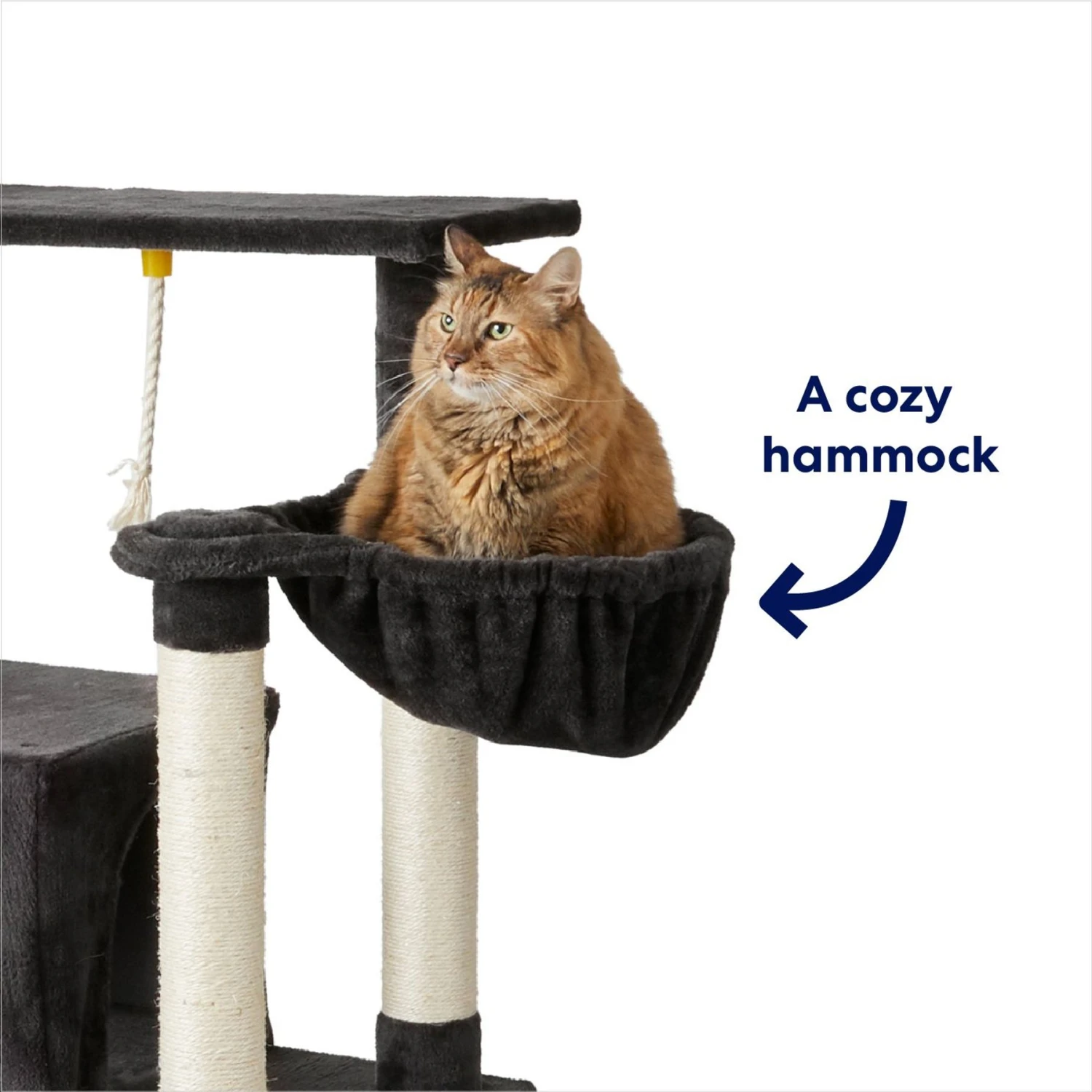Frisco 66-in Cat Tree With Bed, Condo, Lounge Basket & Top Perch 5 Frisco 66-in Cat Tree With Bed, Condo, Lounge Basket & Top Perch - Image 3