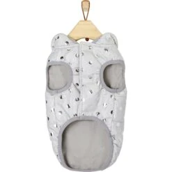 Frisco Mediumweight Silver Polka Dotted Insulated Dog & Cat Coat -Frisco 224017 PT4. AC SS1800 V1600732878