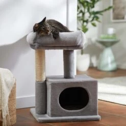 Frisco 24.8-in Faux Fur Cat Tree & Condo