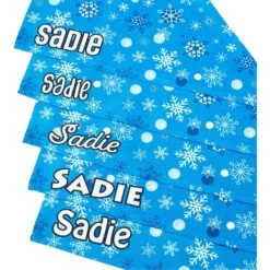 Frisco Blue Snowflakes Personalized Dog & Cat Bandana -Frisco 242803 PT4. AC SS1800 V1618511514