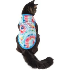Frisco Pawsitive Vibes Tiedye Print Dog & Cat T-Shirt -Frisco 248783 PT2. AC SS1800 V1637679097