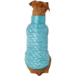 Frisco Lightweight Packable Insulated Dog & Cat Quilted Puffer Coat, Ocean Teal