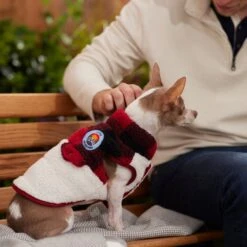 Frisco Mediumweight Red Plaid Insulated Dog & Cat Sherpa Coat -Frisco 268320 PT8. AC SS1800 V1629836573