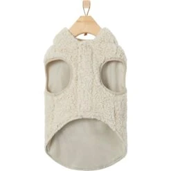 Frisco Lightweight Soft Sherpa Dog & Cat Coat, Oatmeal -Frisco 268328 PT5. AC SS1800 V1628779720