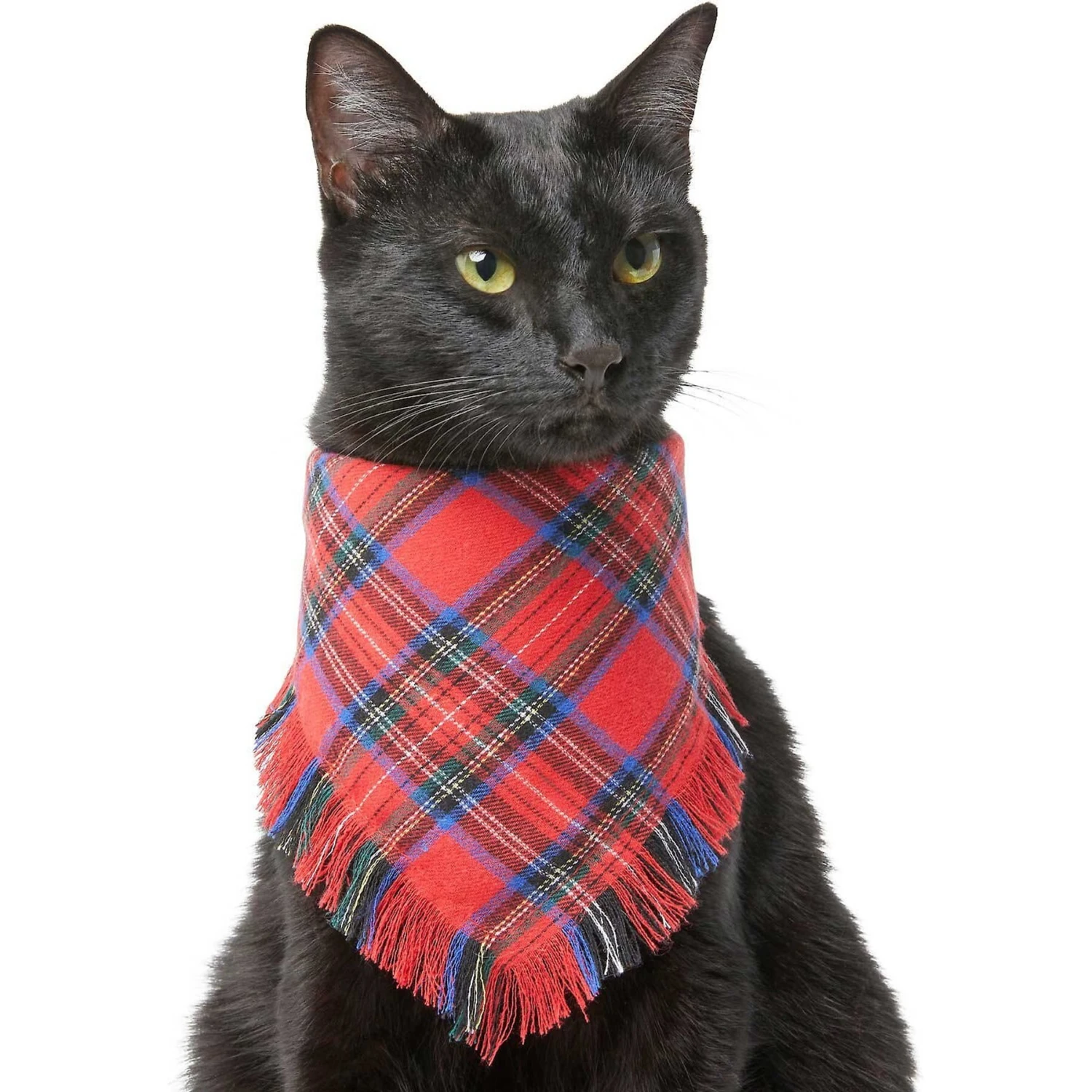 Frisco Red/Green Plaid Dog & Cat Flannel Bandana 5 Frisco Red/Green Plaid Dog & Cat Flannel Bandana - Image 3