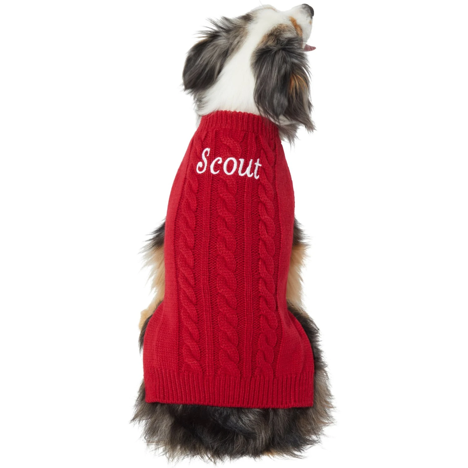 Frisco Personalized Dog & Cat Cable Knitted Sweater 5 Frisco Personalized Dog & Cat Cable Knitted Sweater - Image 3