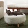 Frisco Eyelash Fur Round Elevated Cat Bed -Frisco 285211 MAIN. AC SS1800 V1625009099
