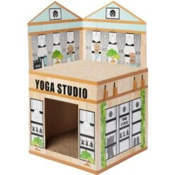 Frisco Yoga Studio Cardboard Cat House, 2-Story