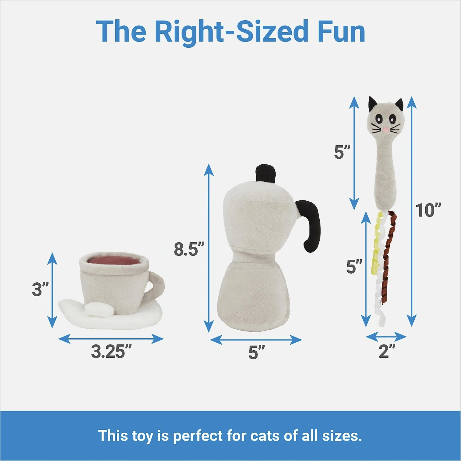 Frisco Brunch Coffee Set Plush Cat Toy With Catnip 4 Frisco Brunch Coffee Set Plush Cat Toy With Catnip - Image 2