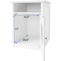 Frisco Decorative Side Table Cat Litter Box Cover & Frisco Open Top Cat Litter Box With Rim, Large -Frisco 297992 PT3. AC SS1800 V1621293130