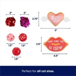 Frisco Valentine Variety Pack Cat Toy With Catnip, 13 Count -Frisco 298966 PT2. AC SS1800 V1701364858