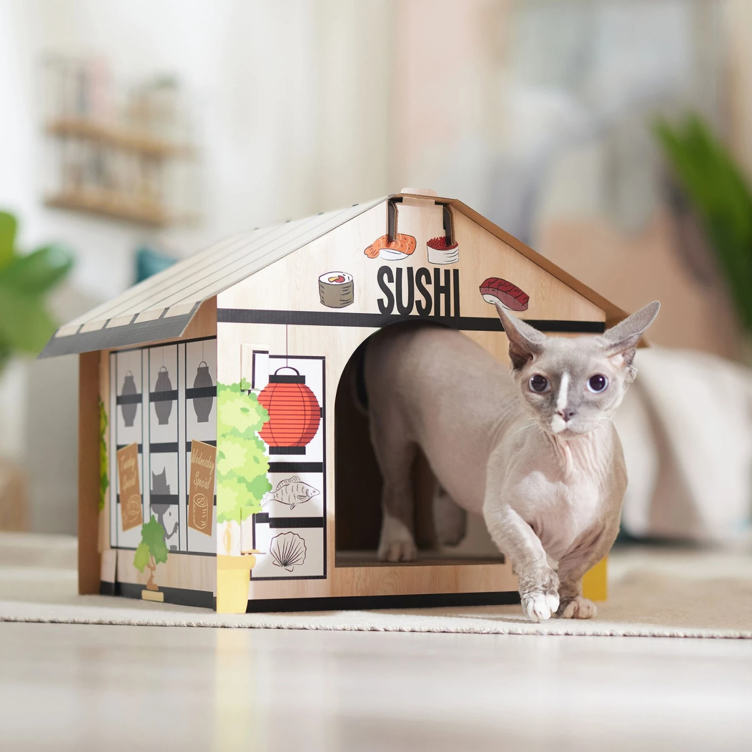 Frisco Sushi Shop Cardboard Cat House 6 Frisco Sushi Shop Cardboard Cat House - Image 4
