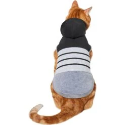 Frisco Gray Striped Dog & Cat Hoodie -Frisco 317305 PT2. AC SS1800 V1646434346