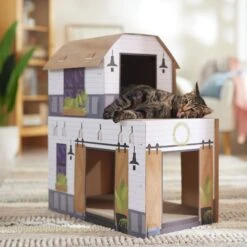 Frisco Farmhouse Cardboard Cat House, 2-Story 10 Frisco Farmhouse Cardboard Cat House, 2-Story -Frisco 317733 PT3. AC SS1800 V1676566492