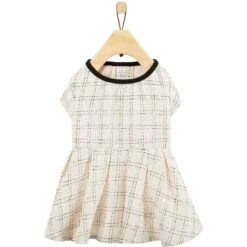 Frisco Tweed Weave Ruffle Skirt Dog & Cat Dress -Frisco 353649 PT4. AC SS1800 V1659726539