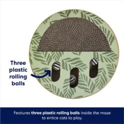 Frisco Interactive Maze & Scratch Cardboard Cat Toy Box With Catnip, Palms -Frisco 506130 PT2. AC SS1800 V1671551754