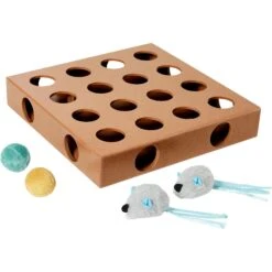 Frisco Interactive Wooden Cat Toy Box With Catnip