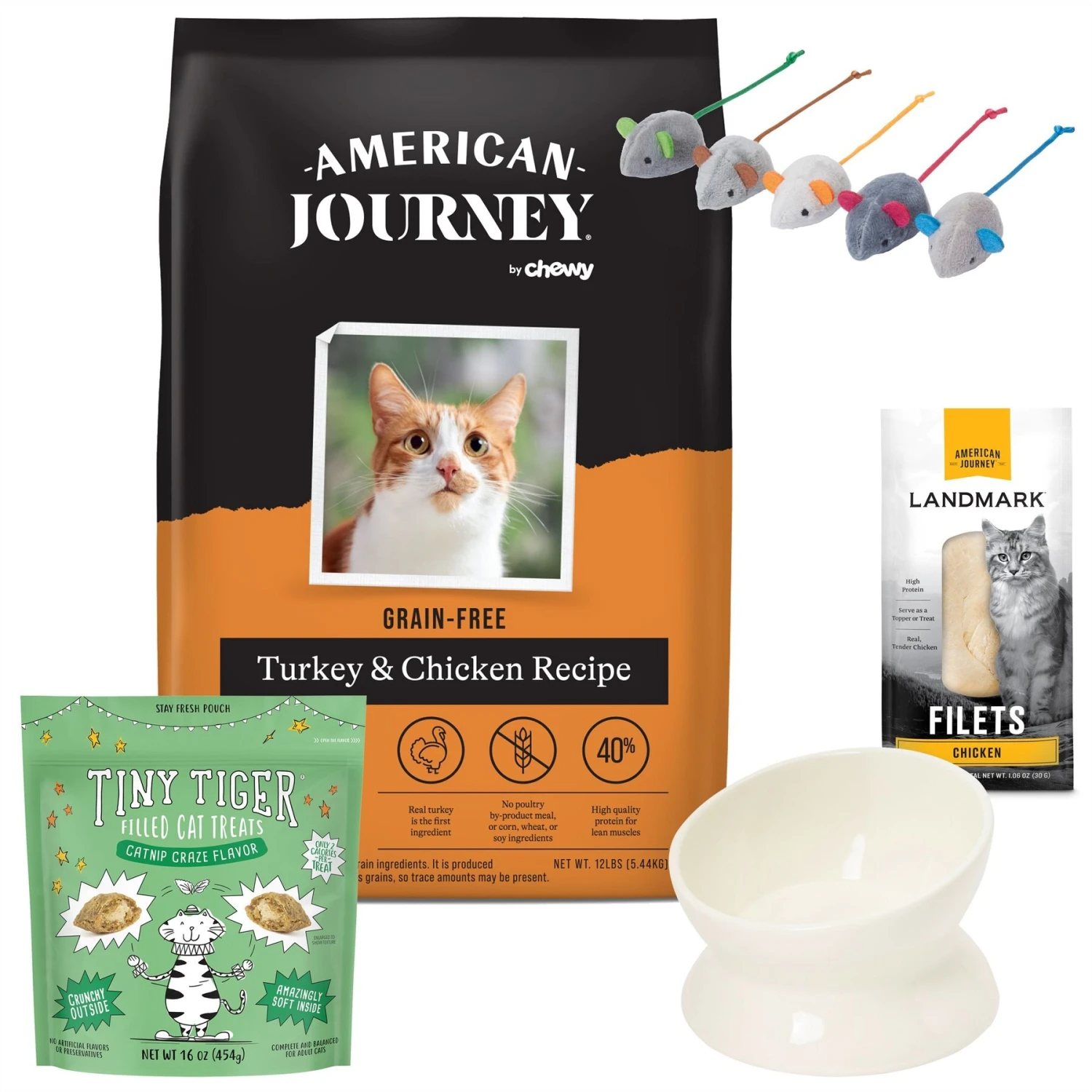 American Journey Turkey & Chicken Recipe Grain-Free Dry Cat Food + 4 Items 3 American Journey Turkey & Chicken Recipe Grain-Free Dry Cat Food + 4 Items
