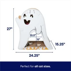 Frisco Halloween Cutie Ghost Cardboard Cat House With Catnip 9 Frisco Halloween Cutie Ghost Cardboard Cat House With Catnip -Frisco 668358 PT1. AC SS1800 V1689350666