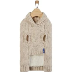 Frisco Sherpa Lined Chunky Cable Knit Dog & Cat Sweater -Frisco 718518 PT4. AC SS1800 V1693234652