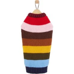 Frisco Chunky Knit Multi-Stripe Dog & Cat Sweater -Frisco 718662 PT3. AC SS1800 V1692977992