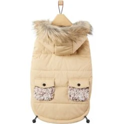 Frisco Heavy Weight Matte Quilted Dog & Cat Parka With Cozy Fleece Lining -Frisco 719654 PT3. AC SS1800 V1692978908