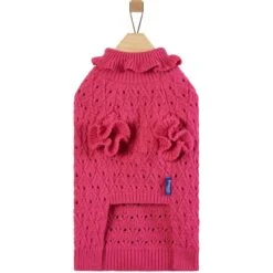 Frisco Ruffle Knit Pointelle Dog & Cat Turtleneck Sweater -Frisco 720646 PT4. AC SS1800 V1693234237
