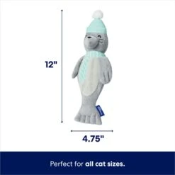 Frisco Holiday Interactive Flopping Seal Electronic Cat Toy With Catnip -Frisco 740102 PT1. AC SS1800 V1695046045