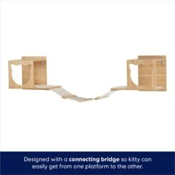 Frisco Cushioned Wall Mounted Cat Wall Shelf & Frisco Cat Silhouette With Bridge Wall Mounted Cat Wall Shelves -Frisco 785550 PT6. AC SS1800 V1677600275