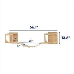 Frisco Cushioned Wall Mounted Cat Wall Shelf & Frisco Cat Silhouette With Bridge Wall Mounted Cat Wall Shelves -Frisco 785550 PT7. AC SS1800 V1677600275