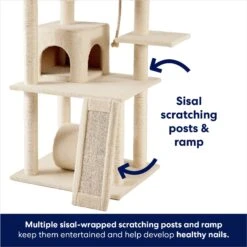 Frisco 62-in Faux Fur Cat Tree & Condo -Frisco 92259 PT3. AC SS1800 V1667228394