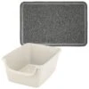 Frisco High Sided Cat Litter Box, Extra Large & Frisco Rectangular Cat Litter Mat