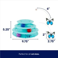 Frisco Foldable Play Tri-Tunnel Cat Toy & Frisco Butterfly Cat Tracks Cat Toy -Frisco 933438 PT6. AC SS1800 V1692305010