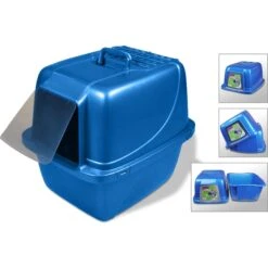 Van Ness Enclosed Cat Litter Pan & Frisco Paw Shaped Cat Litter Mat -Frisco 947414 PT2. AC SS1800 V1693602740