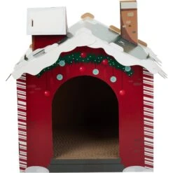 Frisco Holiday Christmas Tree Cardboard Cat House & Frisco Holiday Santa's Workshop Cardboard Cat House -Frisco 986190 PT7. AC SS1800 V1698257790